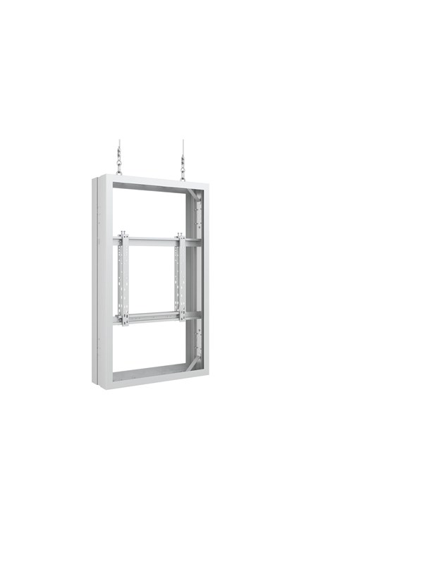 Multibrackets M Pro Series mounting kit - back-to-back - for LCD display - medium - white RAL 9005 - Max 50 kg - recommended for 55"