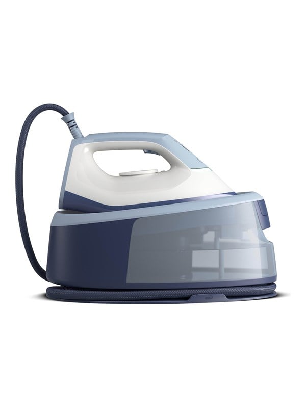 PHILIPS Série 3000 Centrale vapeur, PSG3000/20 - 2400 W, Chauffe rapide, Boost de vapeur 350 g, Réservoir d'eau 1,4 L, Repassage vertical, Légère et compacte - Bleu