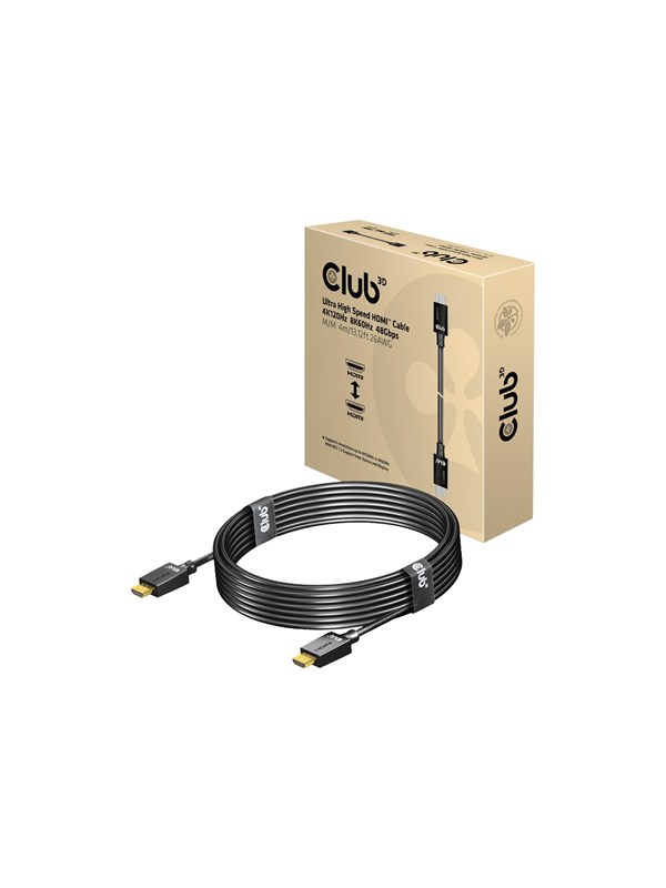 CLUB3D Ultra High Speed HDMI 4K120Hz, 8K60Hz Cable 48Gbps M/M 4 m/13.12ft 26AWG