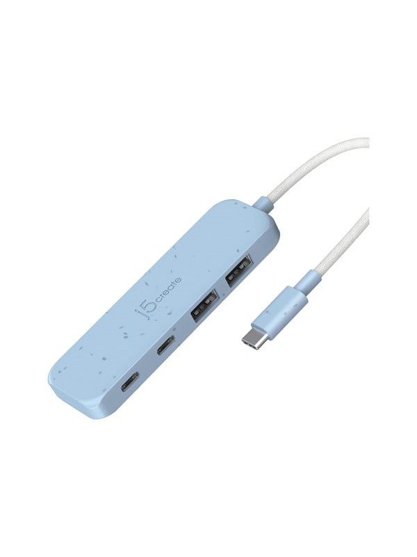 j5create JCH342EC - hub - USB-C - 4 ports USB-Hubs - 4 - Blau