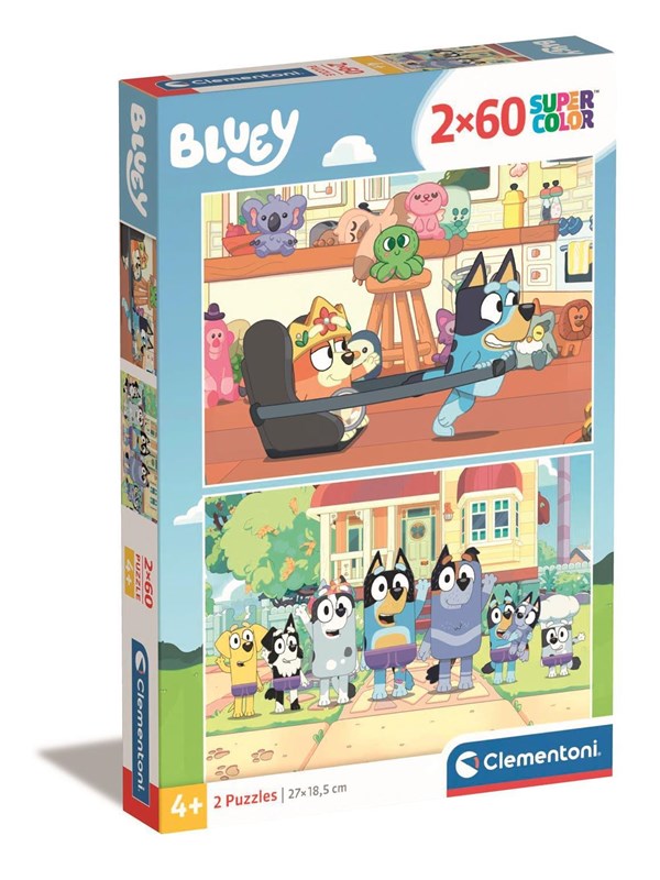 Image of Clementoni Jigsaw Puzzle Super Color Bluey 2x60pcs. Boden