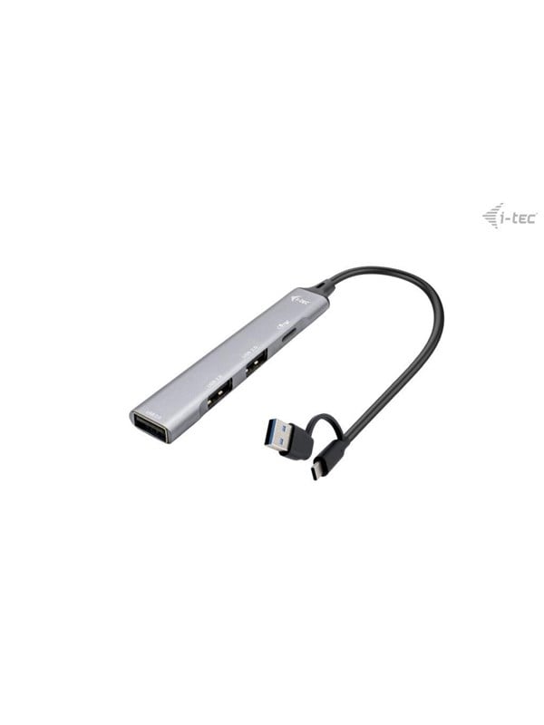 I-Tec CAHUBMETALMINI4 USB-C/USB-A Metal HUB 1x USB-C + 3x USB-A 2.0 USB-Hubs - 4 - Grau - Image 5