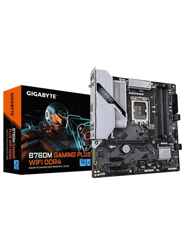 GIGABYTE B760M GAMING PLUS WIFI DDR4 Mainboard - Intel B760 - Intel LGA1700 - DDR4 RAM - Micro-ATX