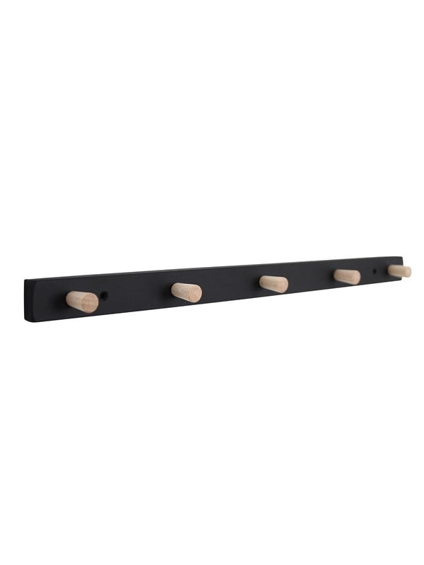 Home>it coat rack with 5 hooks 50 cm black/natural hook beech