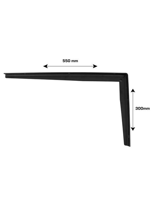 Home>it table support with T-profile 30 x 55 cm matt black