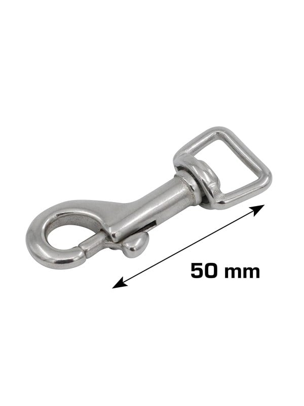 Home>it Carabiner hook 50 mm stainless steel