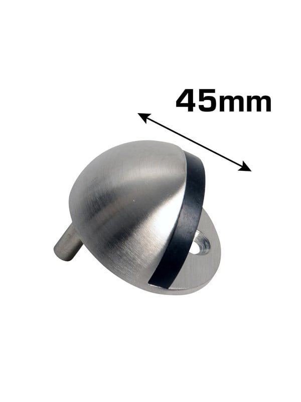 Home>it door stop for floor Ø4.5 x 2.5 cm brushed steel