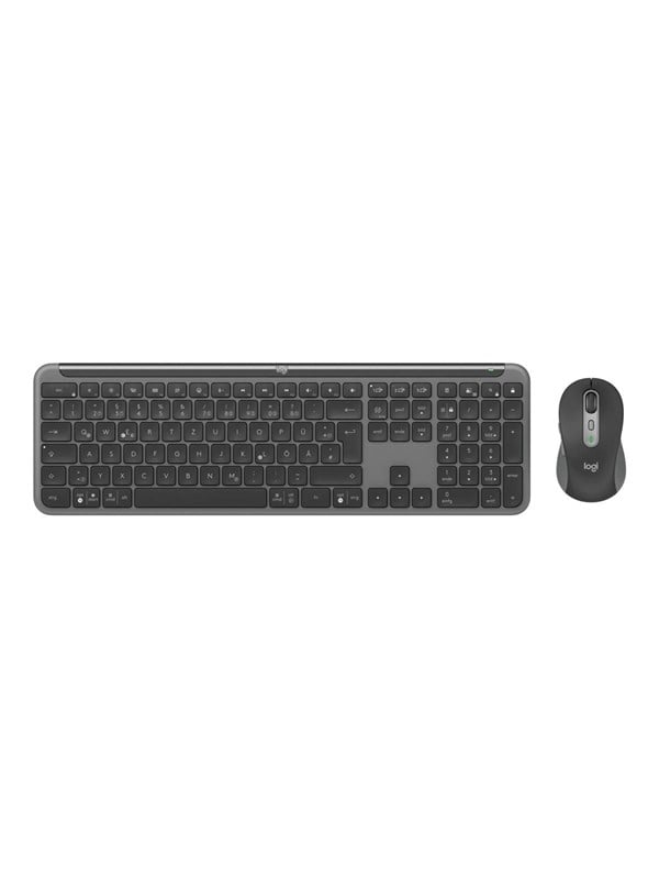 Logitech Signature Slim Combo MK950 - Tastatur & Maus Set - Full-Size - Deutsch - Grau
