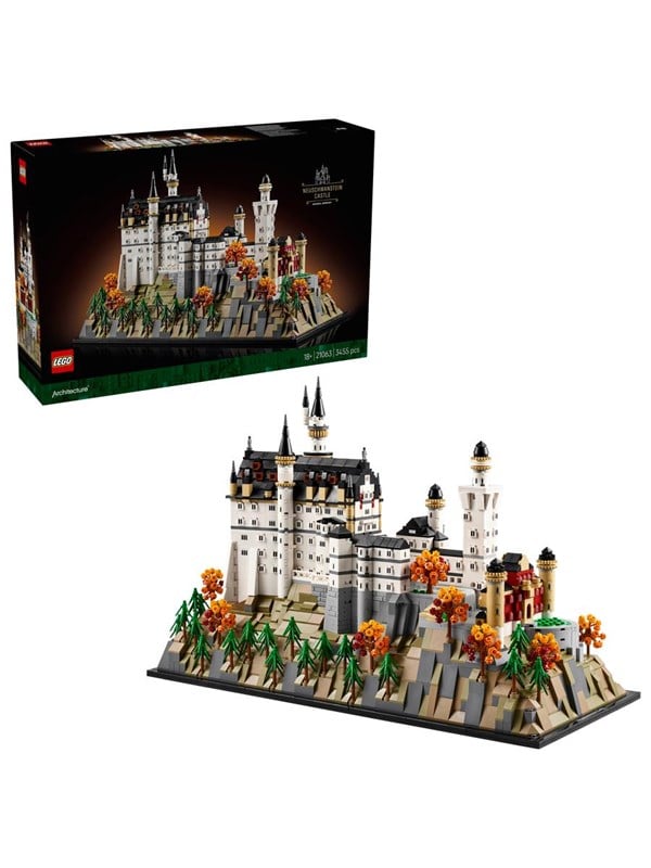 LEGO Architecture Schloss Neuschwanstein 21063 | Bausatz für Erwachsene, Modellbau mit Türmen, Innenhöfen und detailliertem Innenraum, 3D Puzzle, Geschenk, 3455 Teile - Bild 6