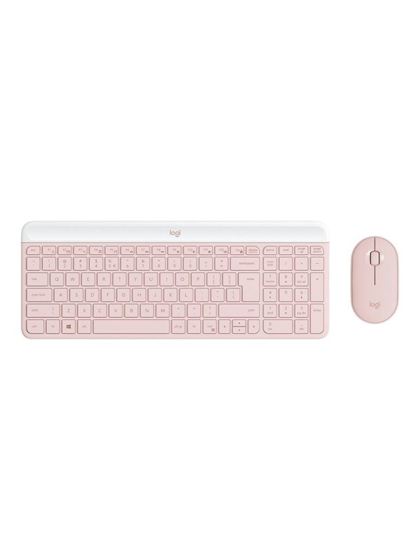 Image of Logitech Slim Wireless Combo MK470 - Tastatur & Maus Set - Deutsch - Pink