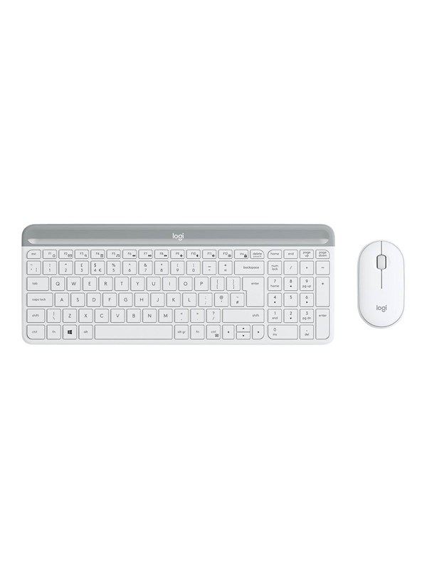 Image of Logitech Slim Wireless Combo MK470 - Tastatur & Maus Set - Englisch (UK) - Weiss