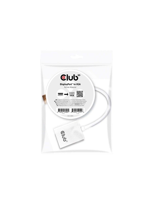 CLUB3D DisplayPort auf VGA Aktiver Adapter