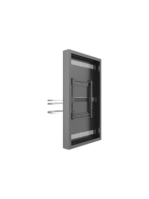Multibrackets M Pro Series enclosure - for digital signage LCD panel - medium - black RAL 9005 - Max 30 kg - recommended for 50"