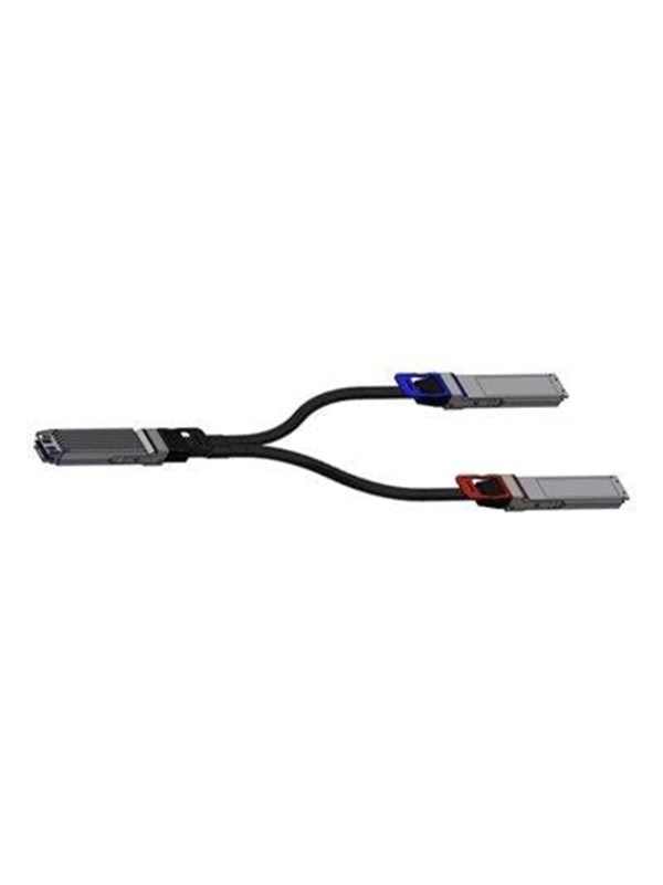 NVIDIA 800GBase direct attach splitter - 2 m - Schwarz - 2m