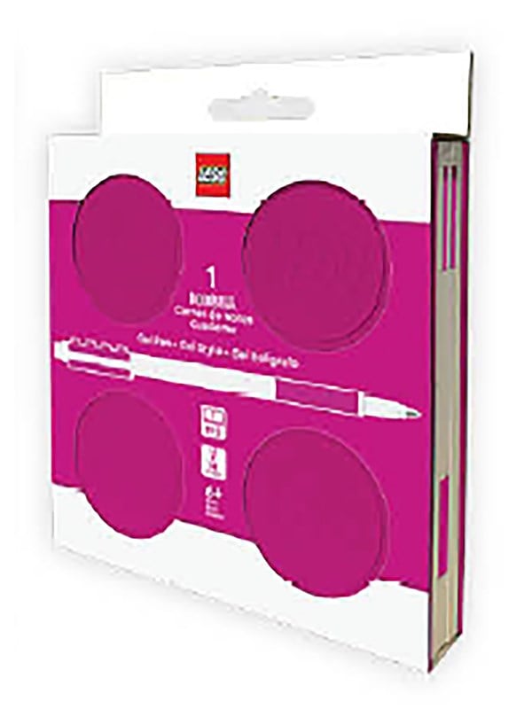 Euromic LEGO® Locking Notebook w/Gel Pen (box)192p VIOLET