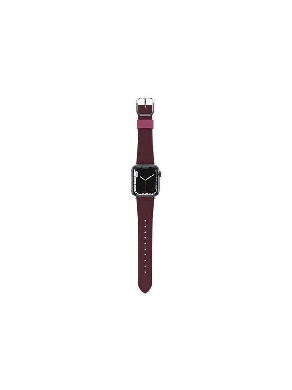 OtterBox Symmetry Cactus Leather Watch Band for Apple Watch 40/41/42mm Maroon Bells - pink