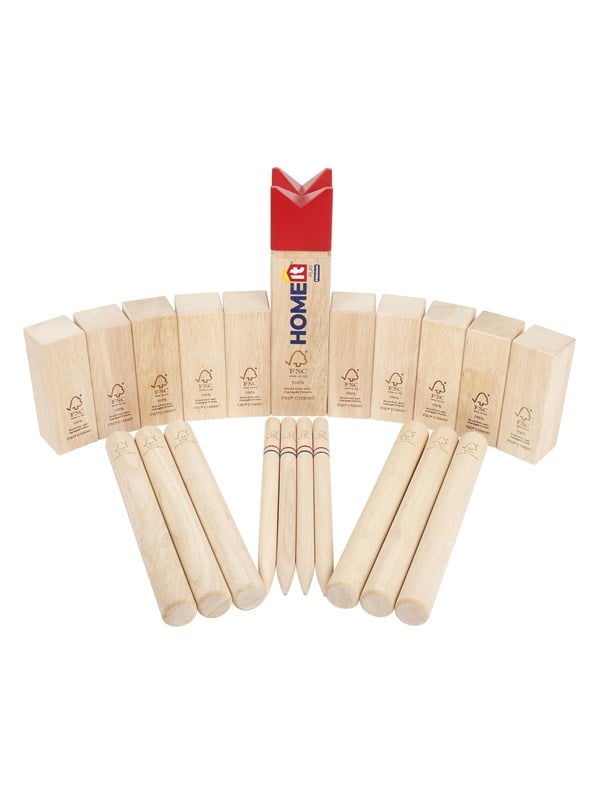 HOME It® Play Premium kongespil/Kubb i gummitræ