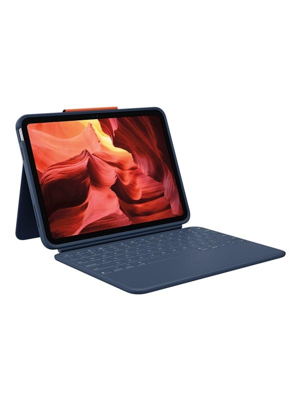 Logitech Rugged Combo 4 - keyboard and folio case - classic blue Input Device - Tastatur & Folio-Set - Blau