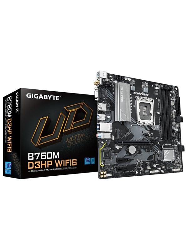 GIGABYTE B760M D3HP WIFI6 Mainboard - Intel B760 - Intel LGA1700 - DDR5 RAM - Micro-ATX