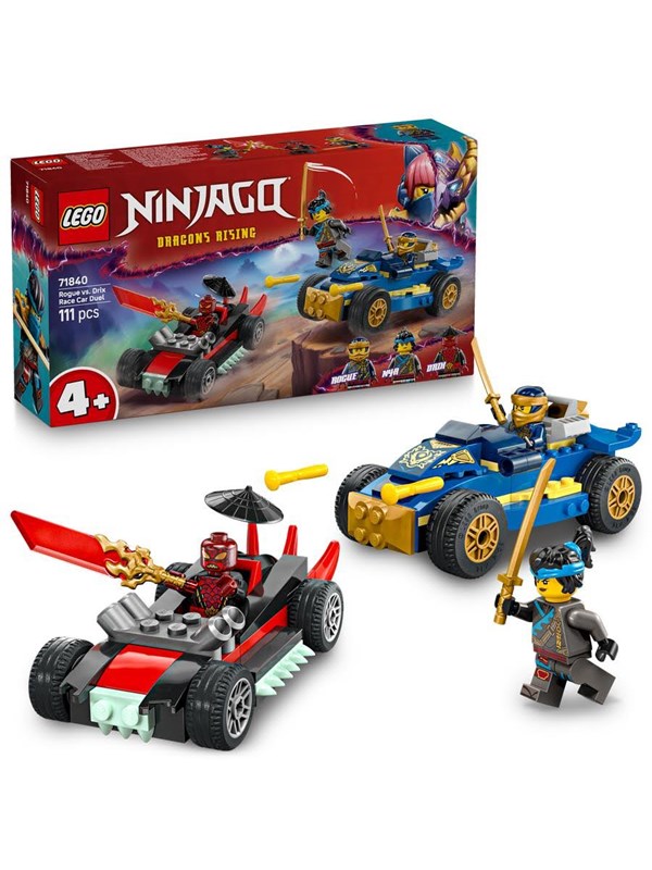 LEGO Ninjago 71840 Action-Autorennen Rogue vs Drix