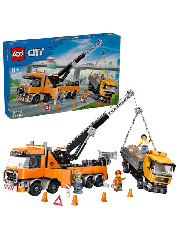 Image of LEGO City 60467 Schwerlast-Abschleppwagen mit Kran