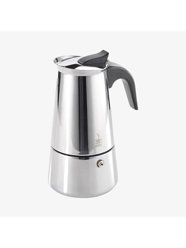Espressokocher GEFU Emilio silber (silberfarben) 2 Kaffeemaschinen für alle Herdarten