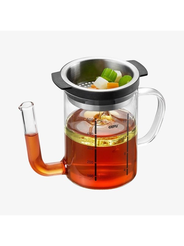 Gefu SEPARATO Gravy & Fat Separator with Sieve in Clear