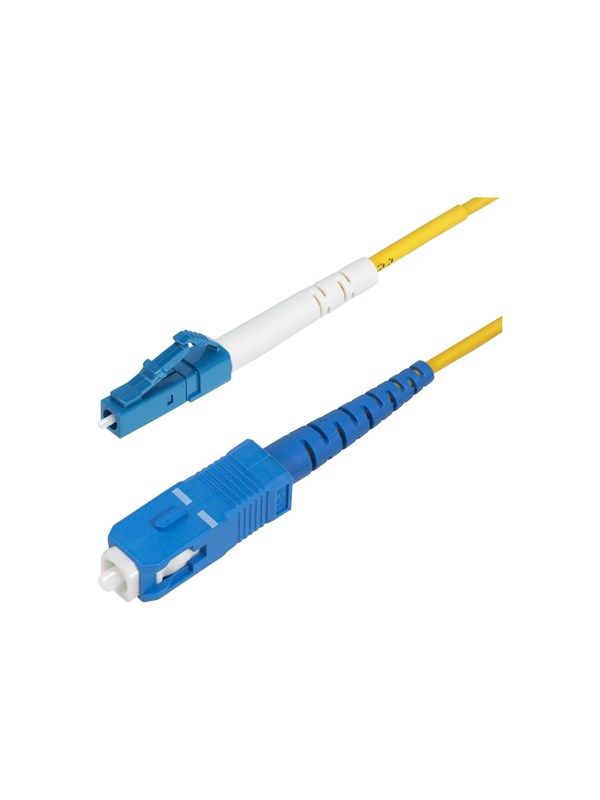 StarTech.com 5m (16.4ft) LC to SC (UPC) OS2 Single Mode Fiber Cable - patch cable - 5 m - yellow - Gelb - 5m