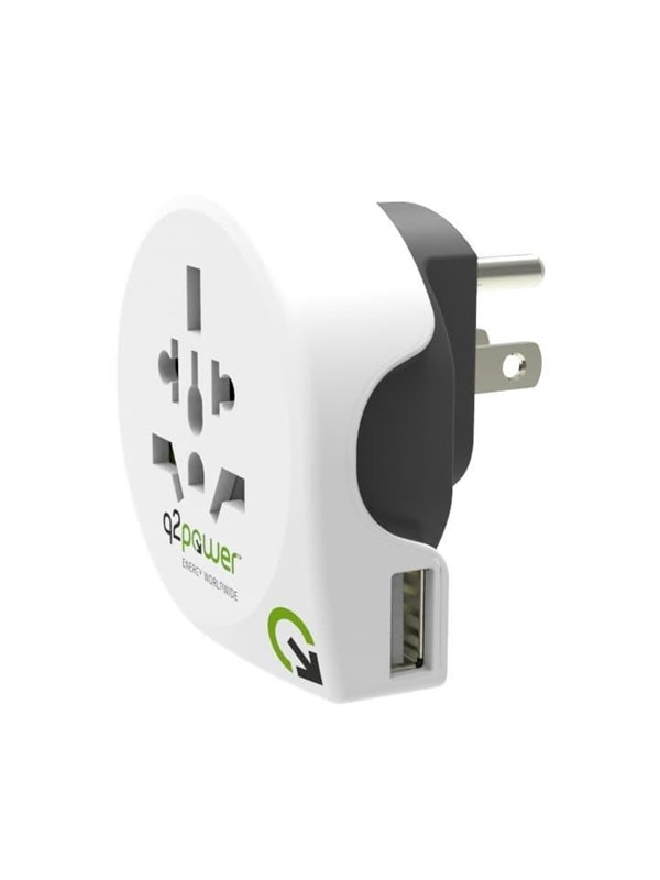 Q2Power USA to Europe - power connector adaptor - NEMA 5-15 to CEE 74 - EU-USA