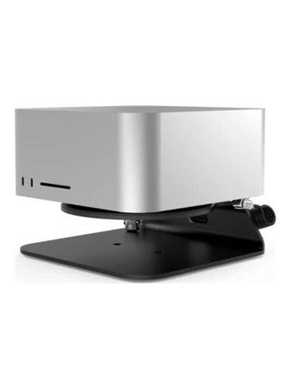 Compulocks Mac Studio Security Stand with Dual Head Coiled Cable Keyed Lock Black