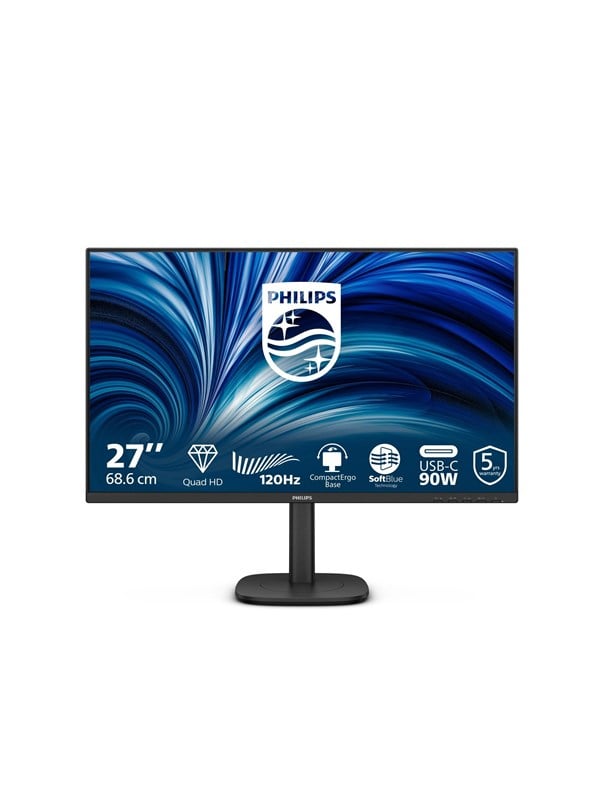 Image of 27" Philips 3000 Series 27B2U3601 - 2560x1440 (QHD) - 120Hz - IPS - 90W USB-C