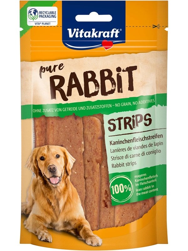 Vitakraft Pure Rabbit Strips Kaninchenfleischstreifen 80g