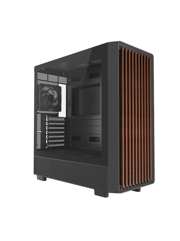 DUTZO C740 Airflow Wood - Gehäuse - Miditower - Schwarz