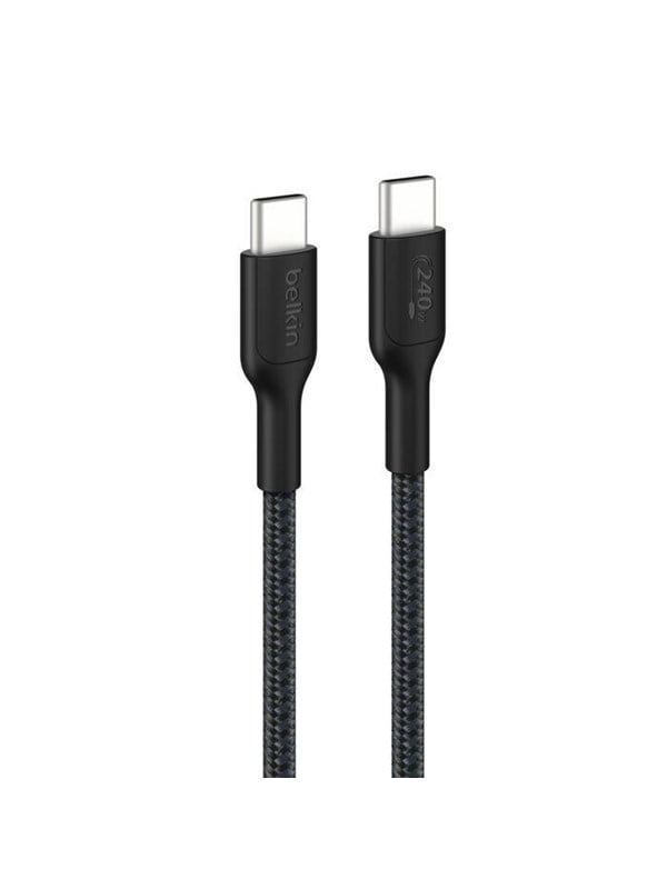 Belkin USB-C to USB-C 240W 20 - Braided PCR - 2m - Black