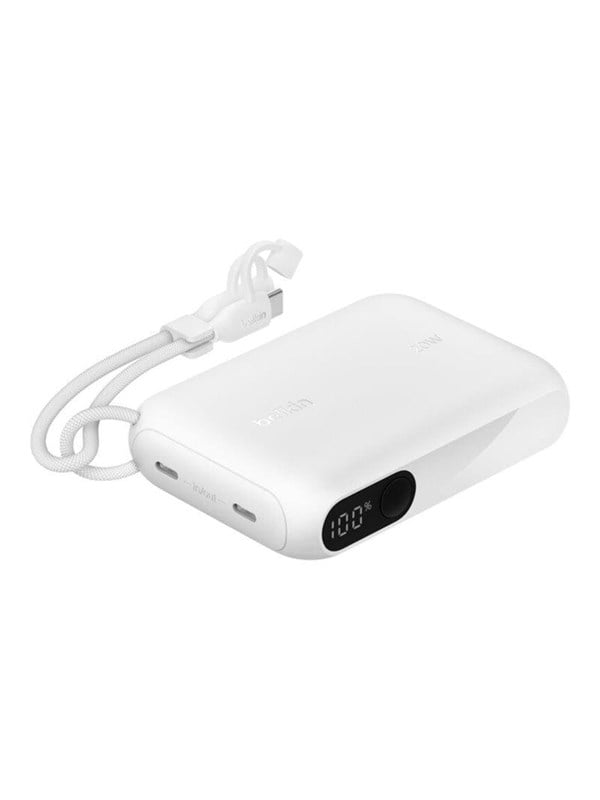 Belkin BoostCharge power bank - with display - 24 pin USB-C - 20 Watt Powerbank (Akku) - 10000 mAh