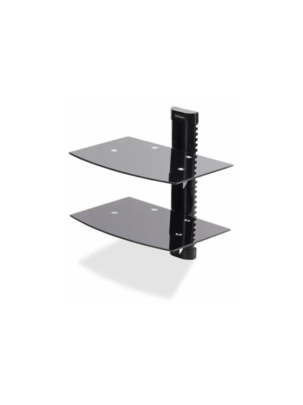 StarTech.com Dual Floating Wall-Mounted AV Shelves Adjustable Height Shelf For Under TV - Max - recommended for