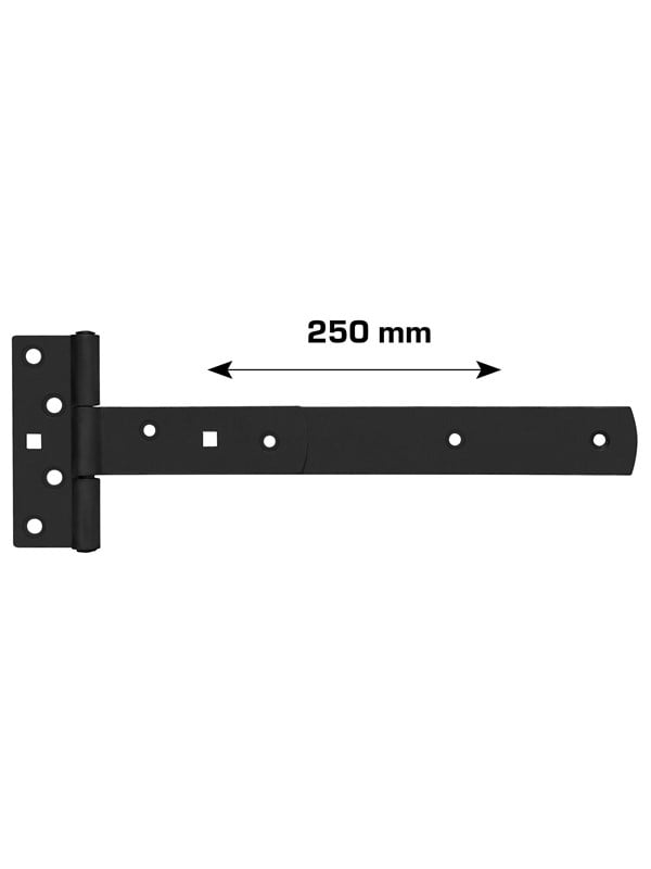 Home>it T-Hinge - Matte Black 250 x 30 mm Zinc-Coated Carbon Steel