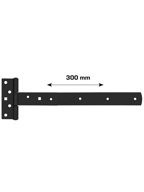 Home>it T-Hinge - Matte Black 300 x 30 mm Zinc-Coated Carbon Steel