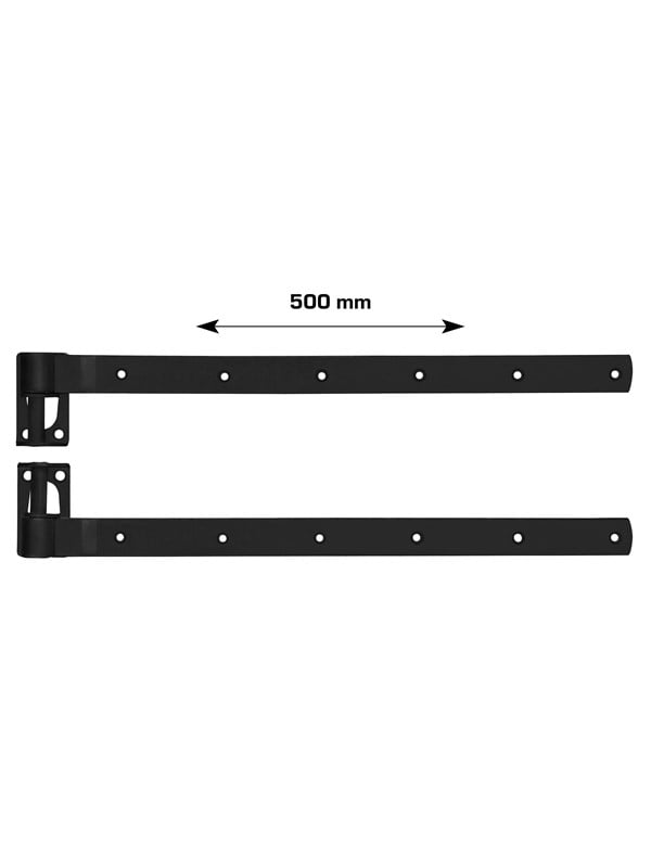 Home>it stable door hinge 500 mm matt black 2 pcs.