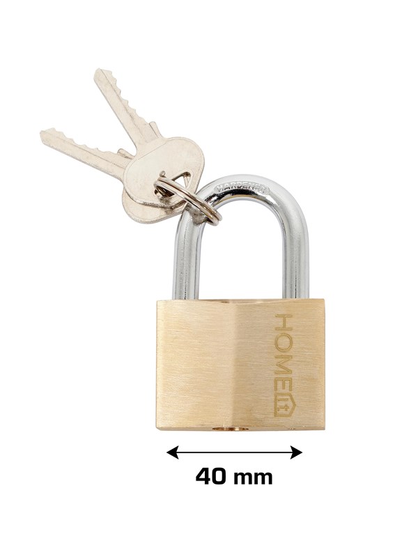 Home>it Padlock brass - 40 mm.