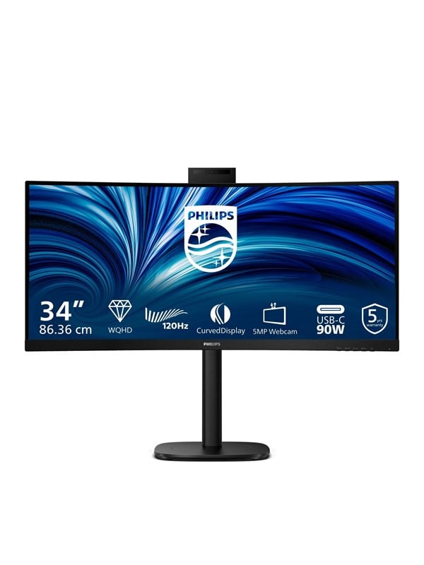 Image of 34" Philips 34B2U3600CH - 3440x1440 (UWQHD) - 120Hz - VA - 90W USB-C - KVM switch