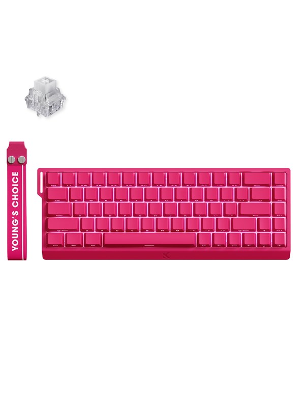 MCHOSE Ace 68 Ice Rhino Magnetic Hall Effect - Gaming Tastaturen - ohne Numpad - Englisch (US) - Rot
