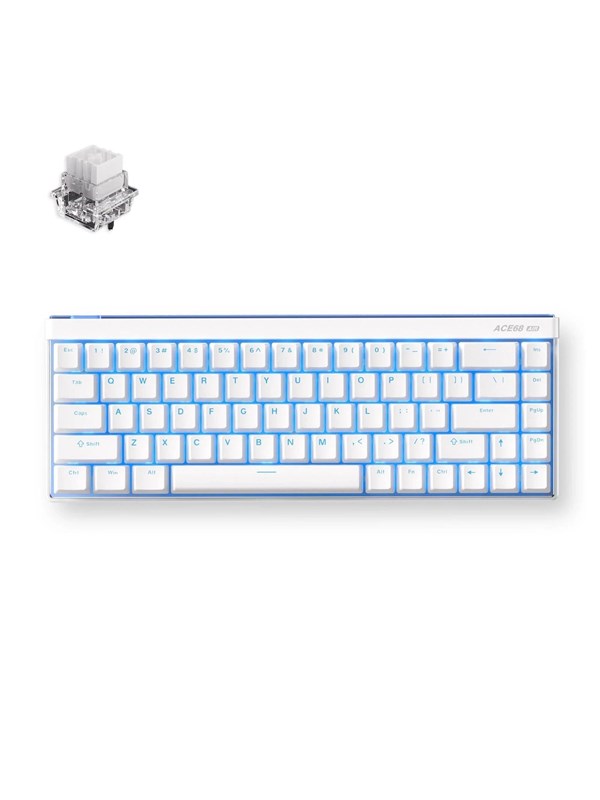 MCHOSE Ace 68 Air Mount Tai Magnetic Hall Effect - Gaming Tastaturen - ohne Numpad - Englisch (US) - Weiss