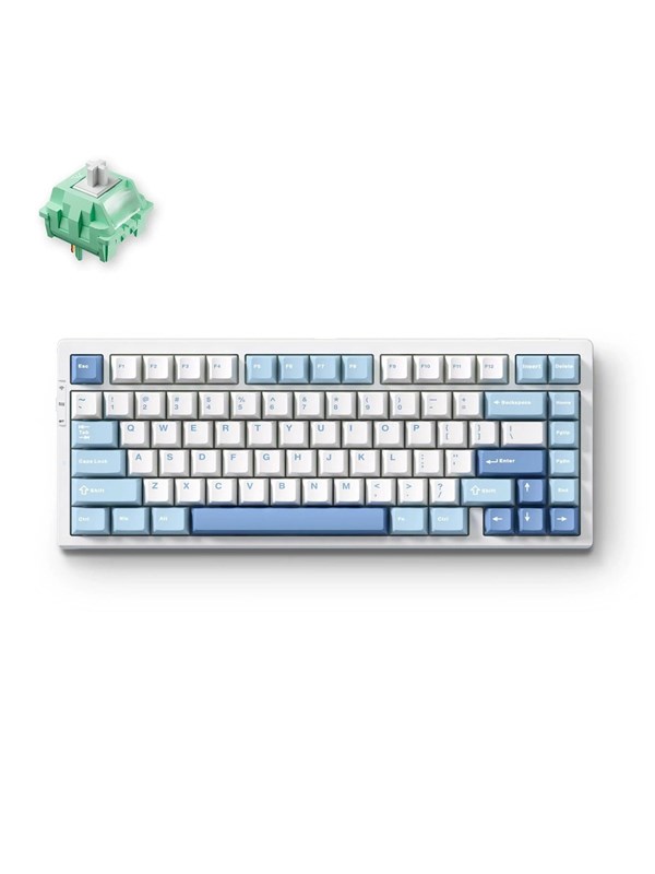 MCHOSE G75 Pro Wireless Gasket Mounted (Blue - KTT Cabbage Tofu V2) - Gaming Tastatur (TKL) - 75% - Englisch (US) - Blau