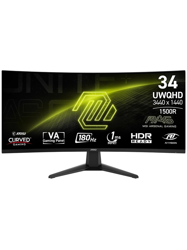 Image of 34" MSI MAG 346CQ - 3440x1440 (UWQHD) - 180Hz - VA