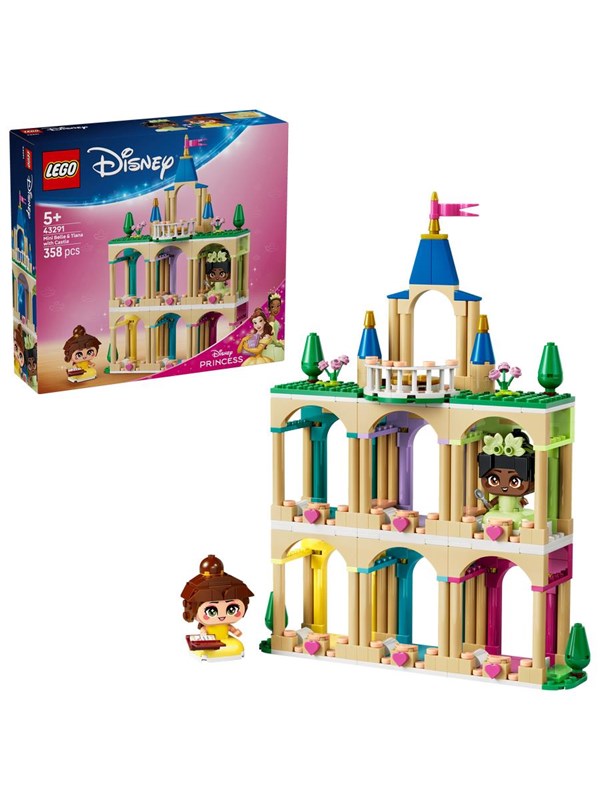 Image of LEGO Disney 43291 Die Mini-Prinzessinnen Belle und Tiana mit ihrem Schloss