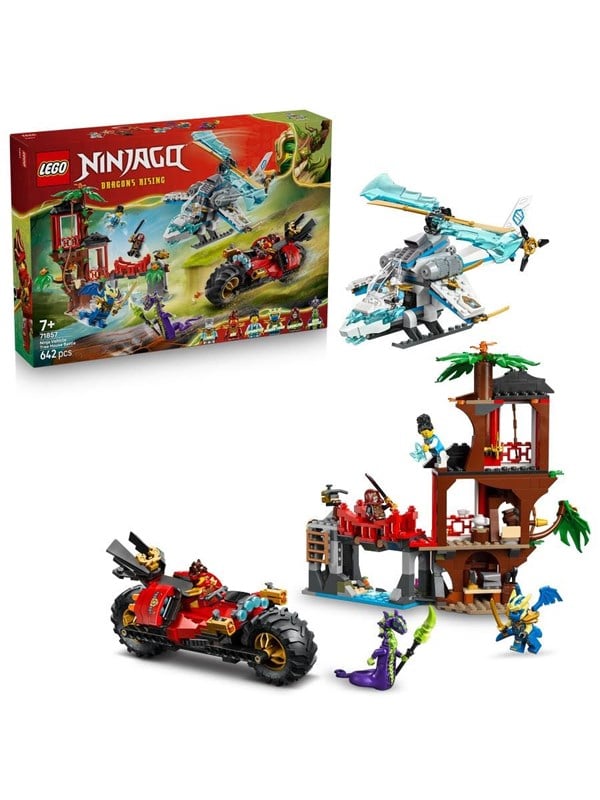LEGO Ninjago 71857 Showdown am Baumhaus mit dem Ninja-Bike