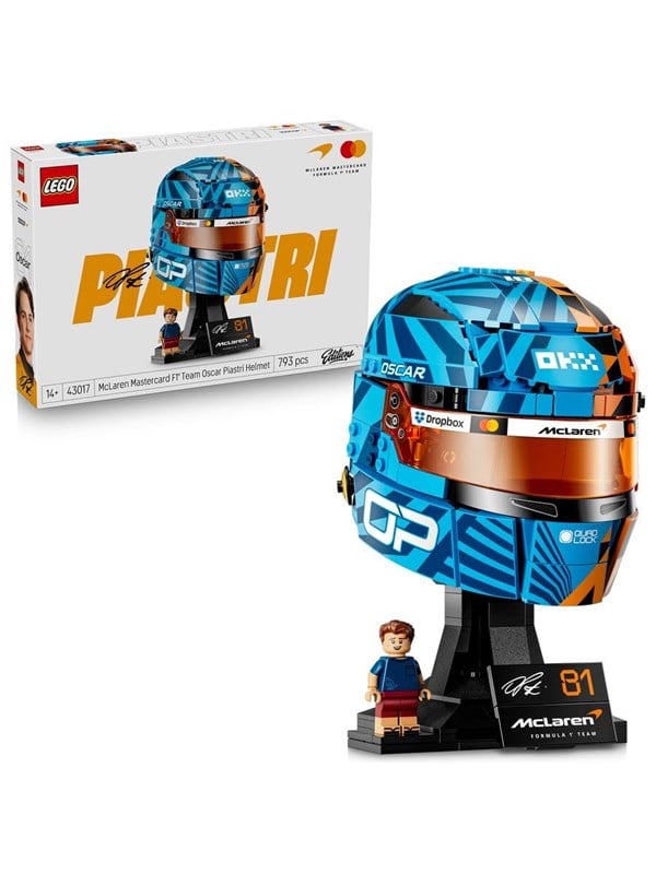 LEGO Editions 43017 ® Editions McLaren Mastercard F1® Team Oscar Piastri Helmet - F1® Merch - Display Set - 43017