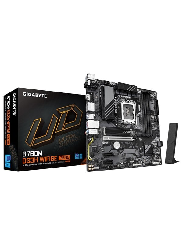 GIGABYTE B760M DS3H WIFI6E GEN5 Mainboard - Intel B760 - Intel LGA1700 - DDR5 RAM - Micro-ATX - Bild 4