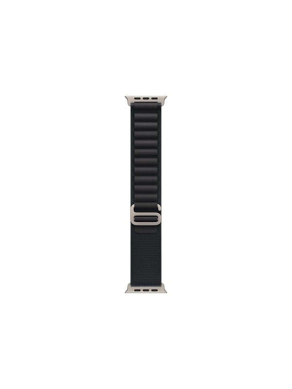 Image of Apple 49mm Black Alpine Loop - Small - Natural Titanium Finish